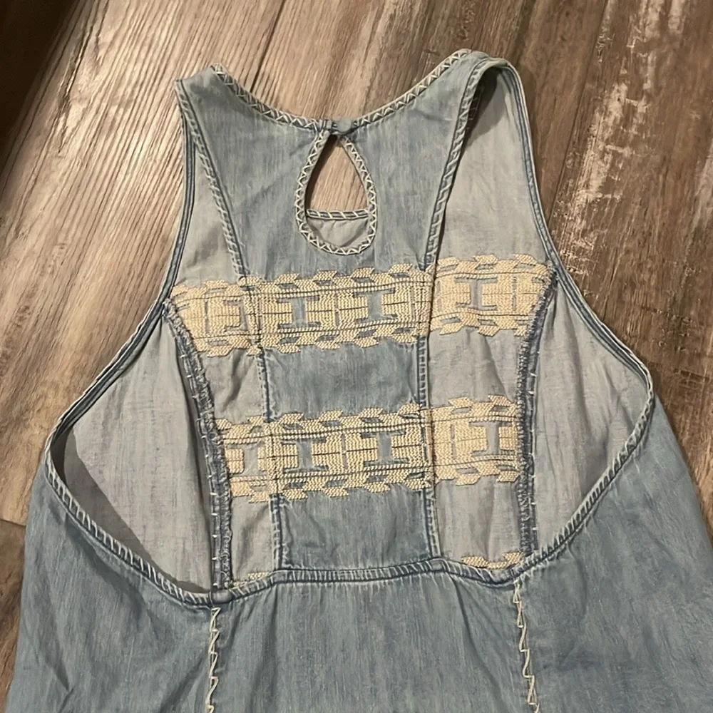 Free People Aztec chambray festival dress medium